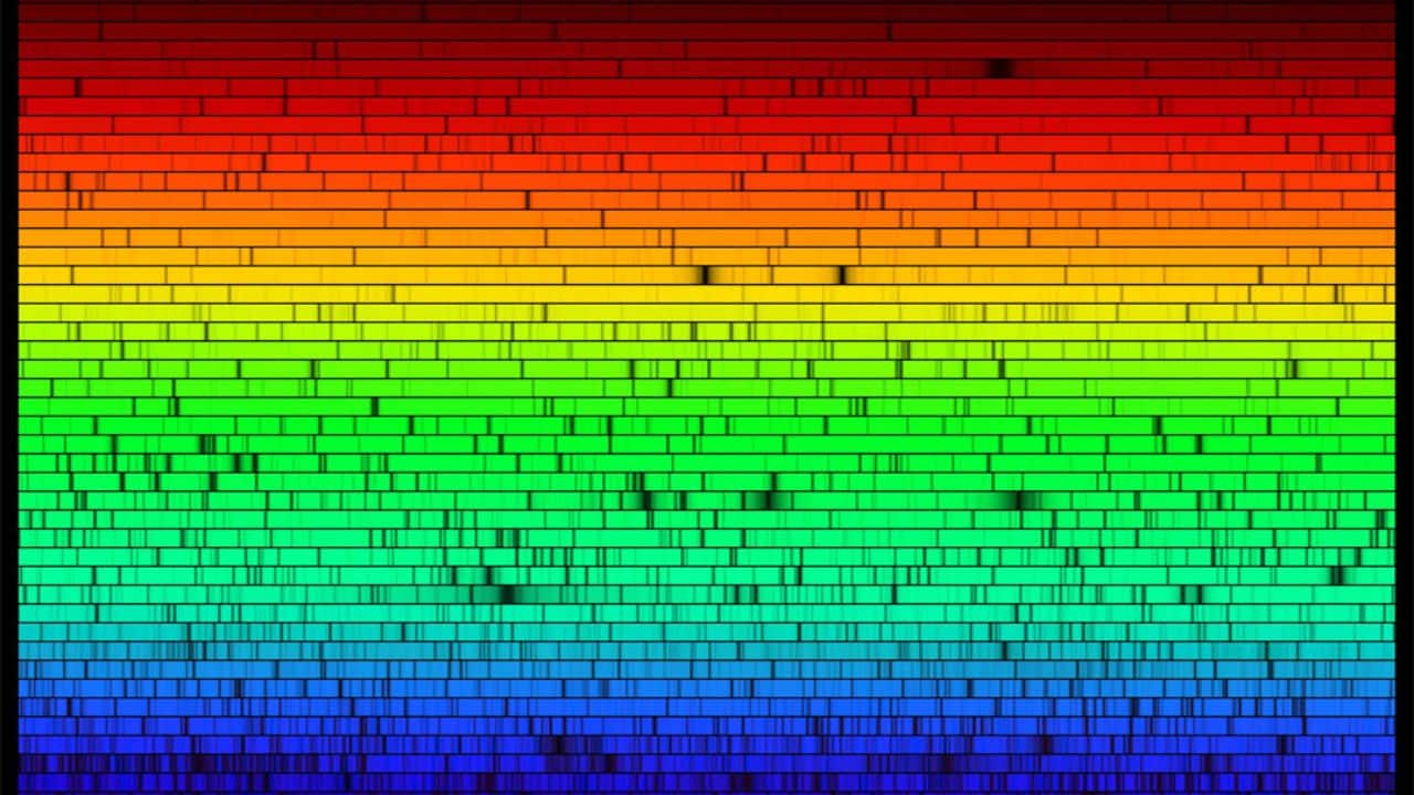 December 7: The Sun emits nearly all colors, brightest in yellow-green. Dark spectral lines reveal gases like helium, showing the Sun’s composition, though some remain unidentified. (Image: Nigel Sharp (NSF)/FTS/ NSO/KPNO/AURA/NSF) December 7: The Sun emits nearly all colors, brightest in yellow-green. Dark spectral lines reveal gases like helium, showing the Sun’s composition, though some remain unidentified. (Image: Nigel Sharp (NSF)/FTS/ NSO/KPNO/AURA/NSF)