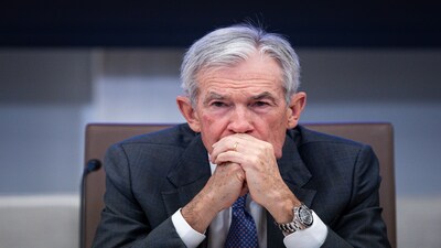 Federal Reserve Chair Jerome Powell during the Board of Governors open meeting in Washington on Oct. 24, 2025.