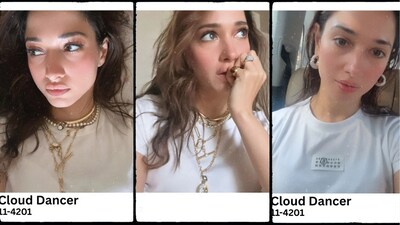 Pantone announced its colour of the year for 2026 and it is called 'the Cloud Dancer'. (Picture Credit: Instagram/@tamannaahspeaks)