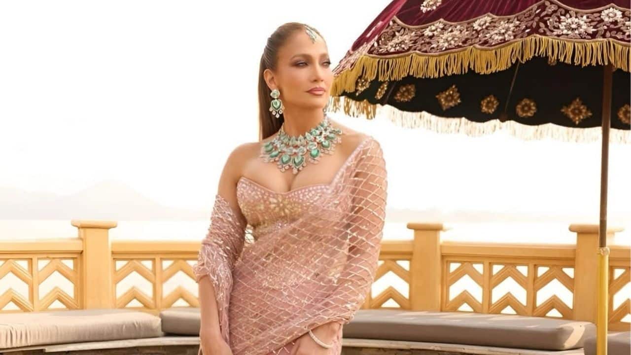 Jennifer Lopez stuns in Manish Malhotra saree during her India visit; Designer calls it “a moment that feels truly special"