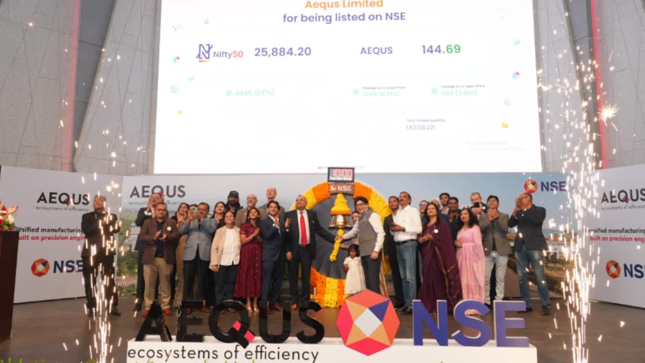 Aequs shares settle 21% higher than IPO price on debut day