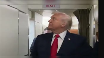 Lighthearted moment on Air Force One