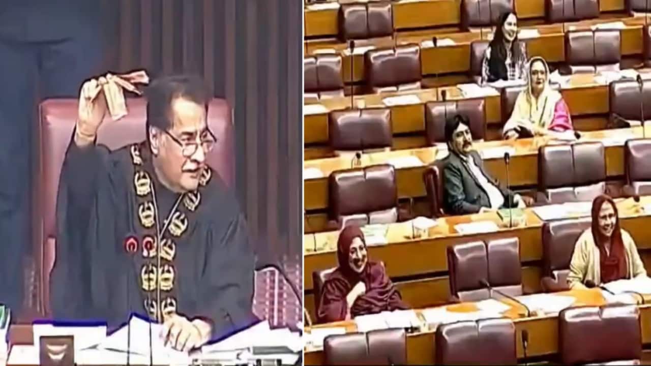12 hands go up for PKR 50,000 found in Pakistan's parliament, internet says ‘speaker missed 25 calls from Sharifs’ | WATCH