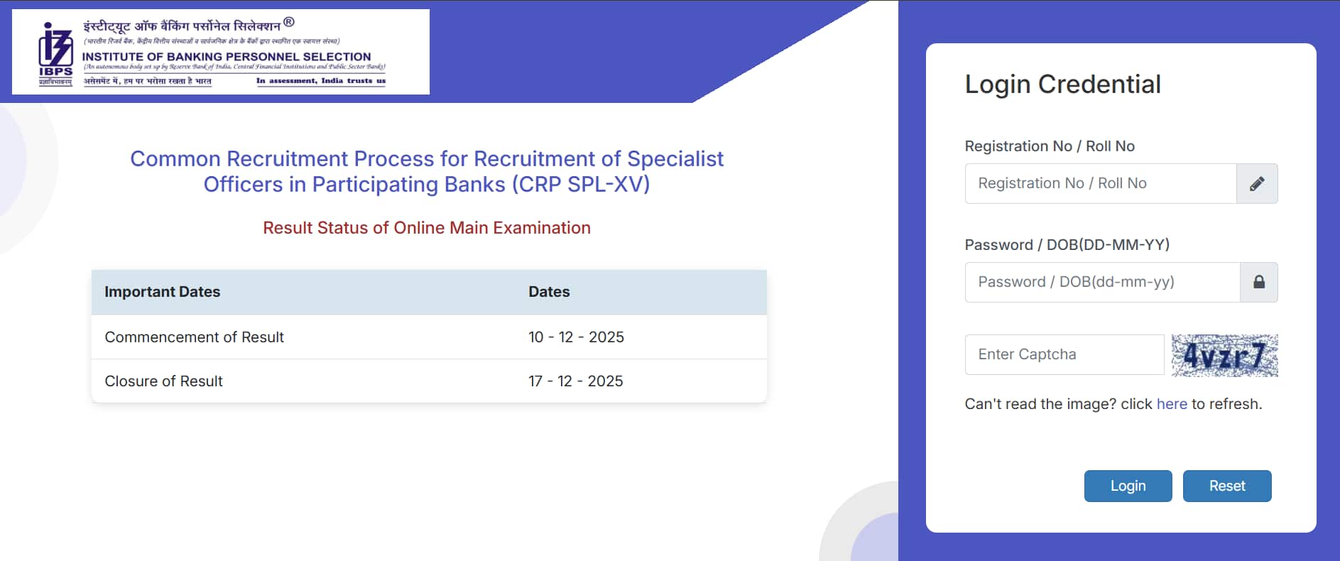 IBPS SO Mains Result 2025 declared @ ibps.in, direct link here
