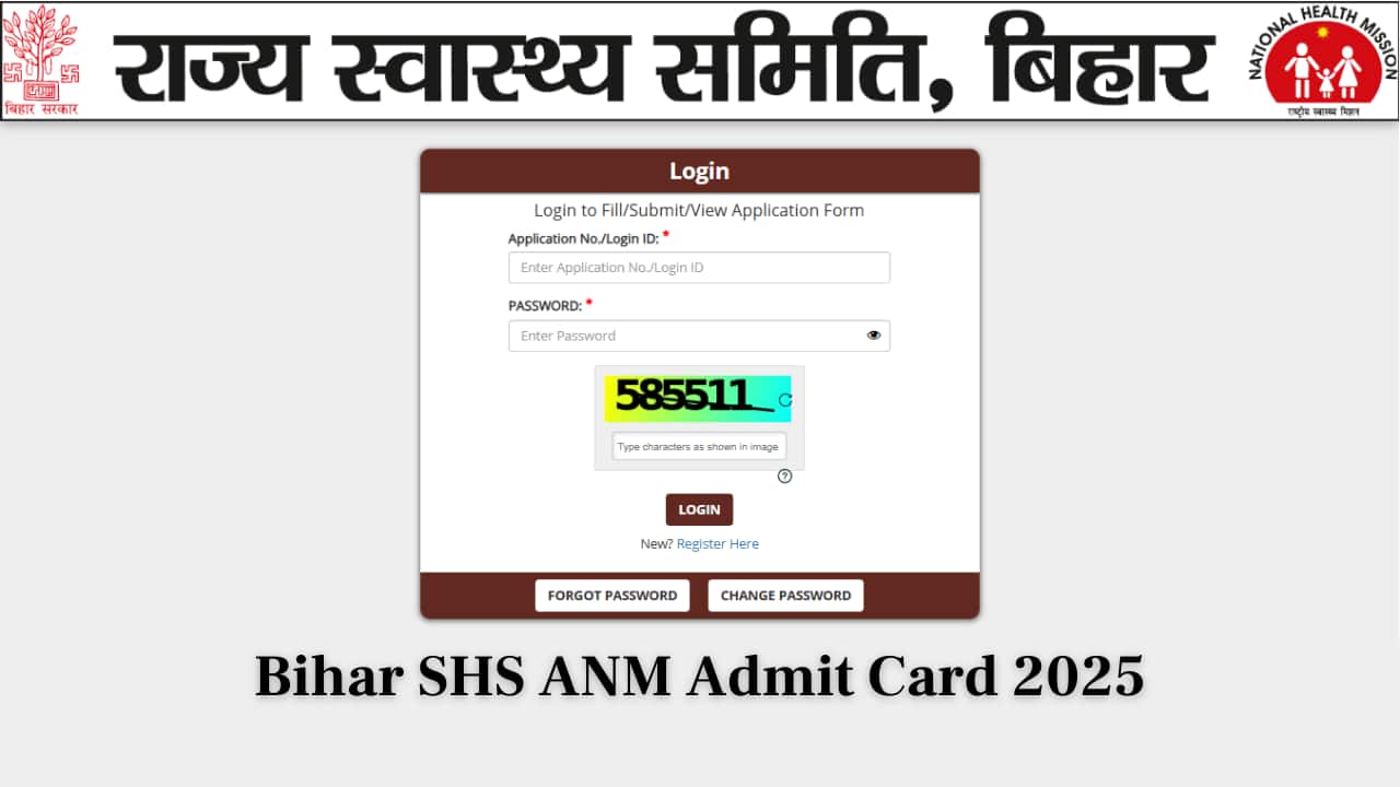 Bihar SHS ANM Admit Card 2025 Released at shs.bihar.gov.in; Direct Link Here