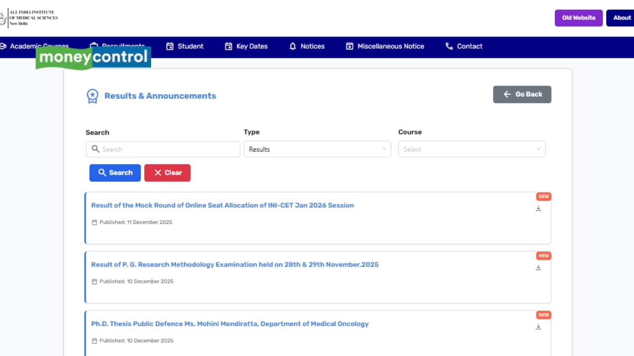 INI CET Jan 2026 Counselling Mock Seat Allotment Result Out; Direct Link Here