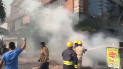 Firefighters from Odisha Fire Services are engaged in bringing the blaze under control.