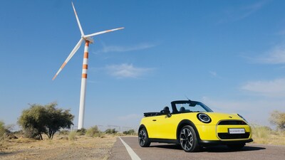 The new Mini Convertible in Sunny Side Yellow colour option.