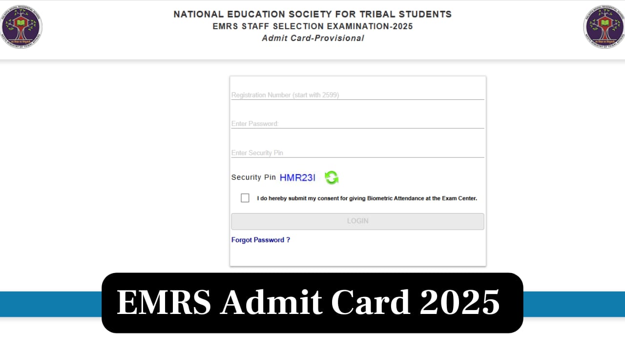 EMRS Admit Card 2025 Released, Check Direct Link to Download Here