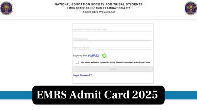 EMRS Admit Card 2025 Released: Download for Dec 13, 14 Exams