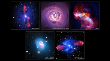 NASA Reveals New Images Showing Black Holes Shaping Galaxy Clusters (Image: X-ray: NASA/CXC/Univ. of Chicago/H. McCall; Image processing: NASA/CXC/SAO/N. Wolk)