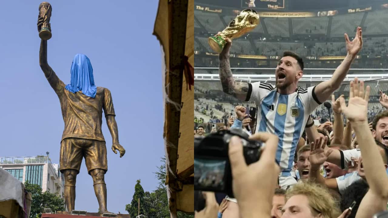 WATCH: Kolkata unveils 70-feet Lionel Messi statue ahead of GOAT India tour; Z-security deployed