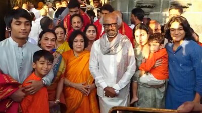 Rajinikanth visits temple