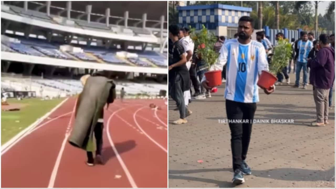 Angry Messi fans carry carpet, flower pots away from Kolkata stadium: ‘Bought Rs 10,000 ticket’