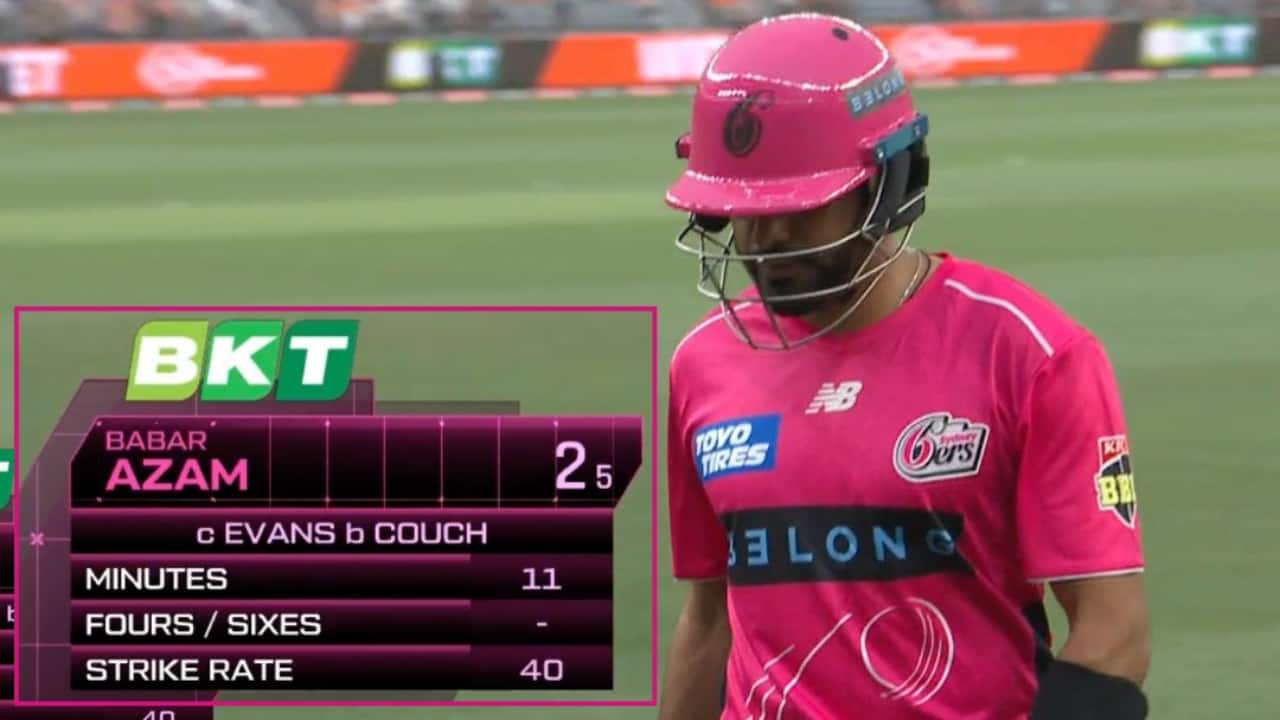 Babar Azam flops in BBL debut, gets packed for 2 by Australian rookie - WATCH