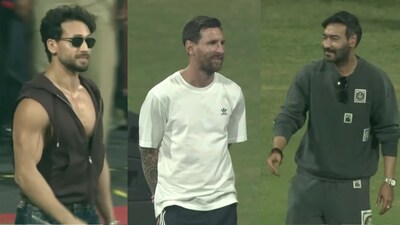 Ajay Devgn and Tiger Shroff met Lionel Messi in Mumbai