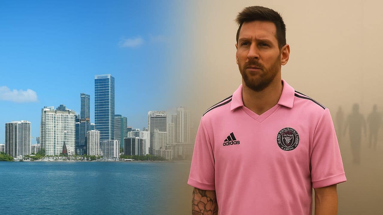 Stark contrast: Lionel Messi in Delhi today as AQI remains 400+; Miami's AQI is ...