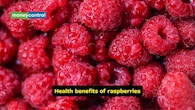 <strong>Health benefits of raspberries</strong><br />These can be frozen or fresh. One cup gives you 9 gm of fibre, which is higher than other berries. Have them alone or with yoghurt or breakfast oatmeal.