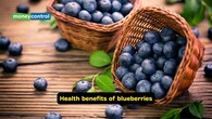 <strong>Health benefits of blueberries</strong><br />They have many benefits because they are rich in antioxidants. One cup contains 8 gm of fibre. These can also be consumed as a snack, with yogurt, or with breakfast oatmeal.