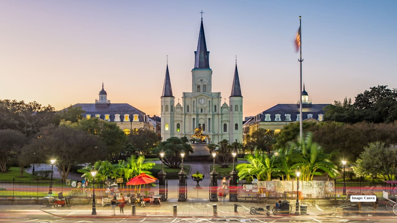 4. New Orleans, USA Estimated monthly cost: 1,362.5$ (Rs 123,424.5), excluding rent Famous for jazz, Creole cuisine, and lively festivals, New Orleans offers culture on a budget. Affordable local eateries, live music venues, and historical districts let visitors enjoy the city without overspending.