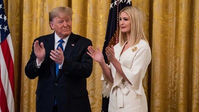 File photo of US President Donald Trump and daughter Ivanka Trump.