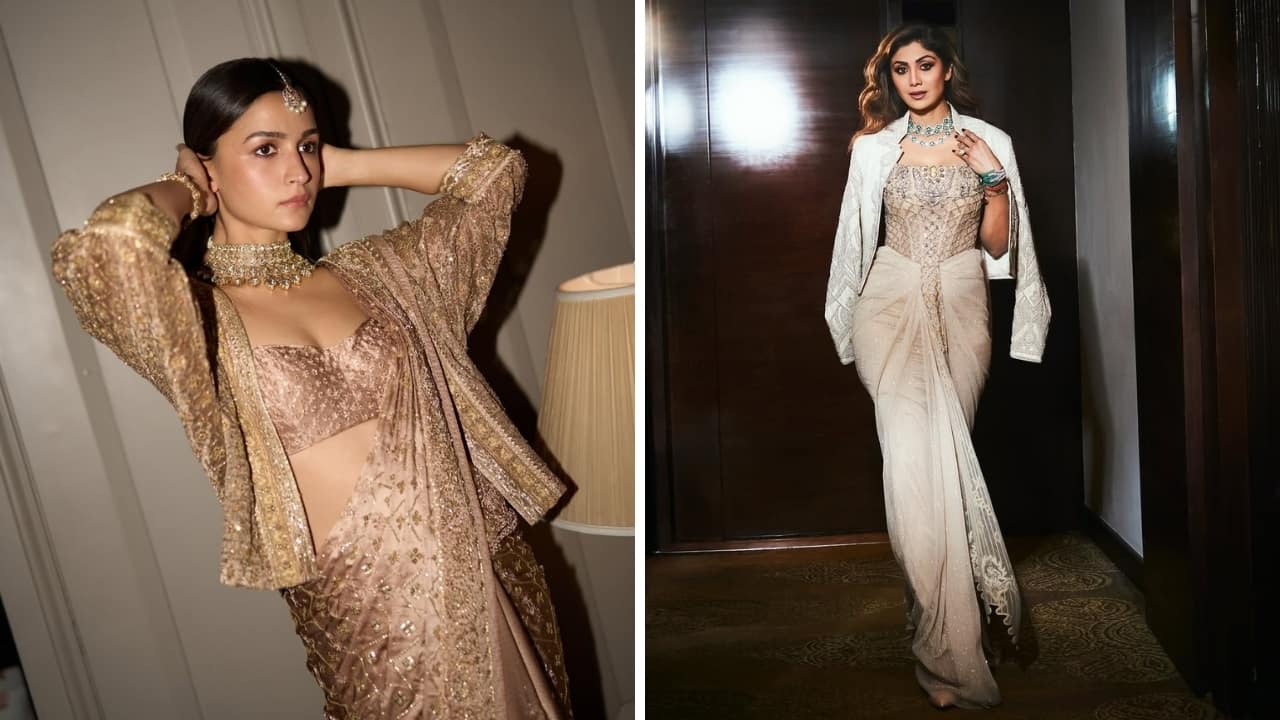 Alia Bhatt and shilpa shetty in matching shawls (Images: @ritukumarhq, @theshilpashetty/Instagram)