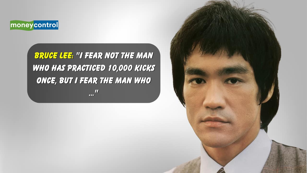 Quote of the Day by Bruce Lee: "I fear not the man who has practiced 10,000 kicks once, but I fear the man who ..."