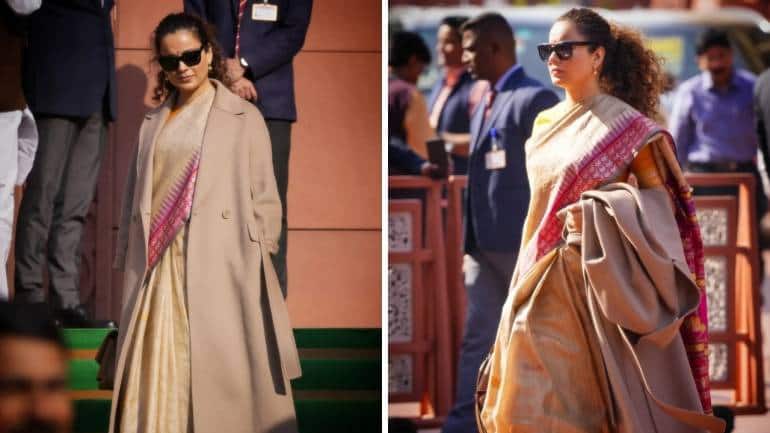 Kangana Ranaut in long jacket (Images: @_queenkr_/Instagram)