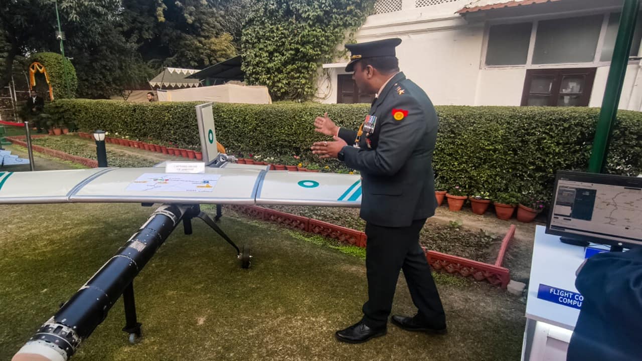 Indian Army displays Turkish-made kamikaze drone shot down during Operation Sindoor