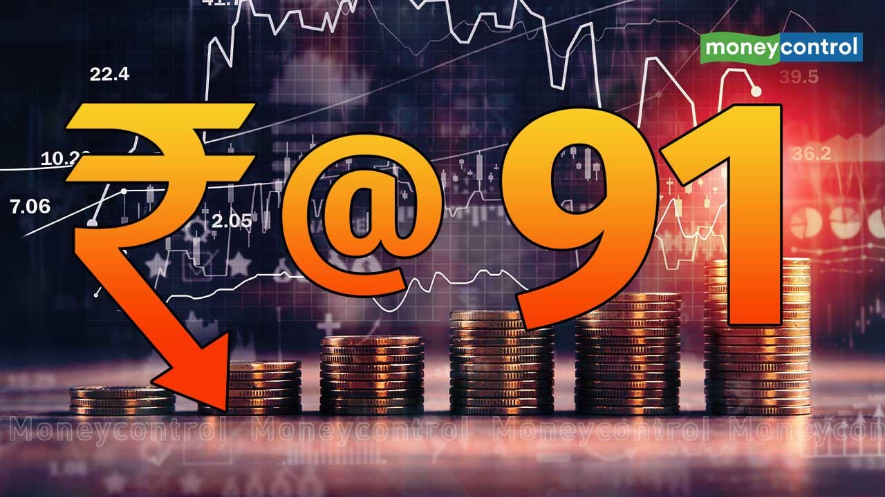 Another day another low, rupee opens at 91.08 against the dollar