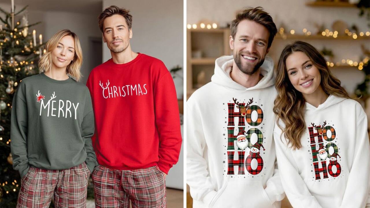 Personalised sweatshirts Personalisation is always a cool idea. Whether it’s a Merry Christmas sweatshirt or ‘ho ho ho’ hoodies, adding a fun touch for memories makes a celebration more exciting and beautiful. This Christmas, make your loved ones do the same.