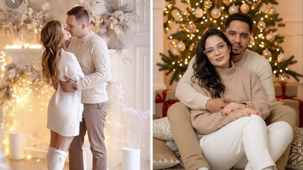 Neutral takeover For those who love their neutrals, this one’s the perfect inspo. A little mix and match makes everything look serene and beautiful. If your Christmas tree is also in earthy tones, it only makes sense to dress up in quiet colours for a happy celebration.
