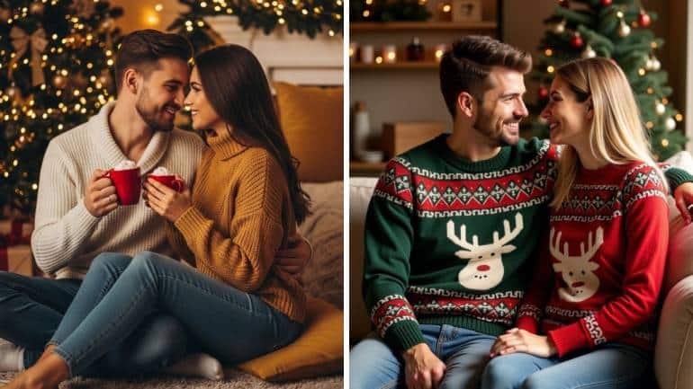 Christmas couple outfit ideas 2025 (Images: Canva and Pinterest)