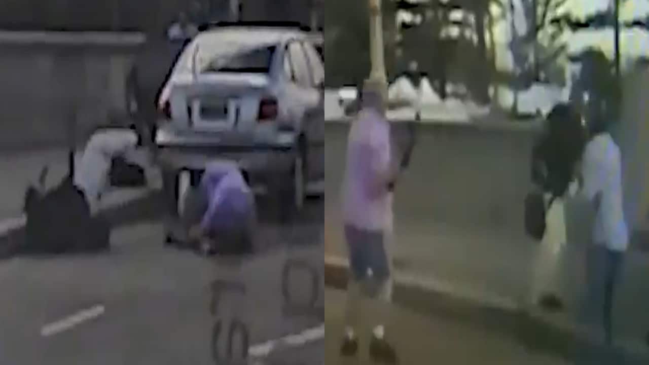 Bondi Beach shooting: Dashcam footage shows elderly couple confronting a gunman