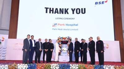 Park Medi World listing ceremony at BSE