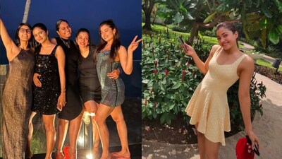 IN PICS: Rashmika Mandanna visits Sri Lanka with her girl gang; fans call it her “bachelorette”