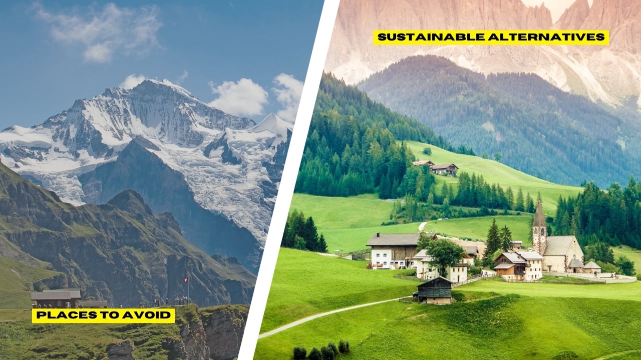 8. Jungfrau Region, Switzerland: Alpine Beauty Under Strain The Jungfrau region’s breathtaking peaks now face packed trains, eroding trails and stressed alpine meadows. Authorities are considering visitor caps as tourism strains housing, transport and fragile ecosystems. When mountain villages struggle to support daily crowds, sustainability becomes a serious concern. Sustainable alternative: The Dolomites, Italy Dramatic alpine landscapes, yet quieter, less crowded, and perfect for responsible exploration, offering stunning peaks, lush valleys, and outdoor adventures without the pressure of mass tourism.