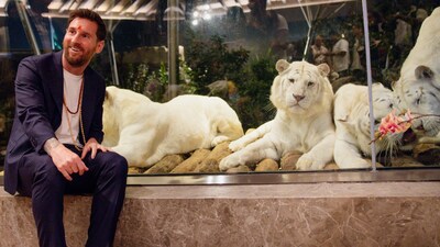 During the visit, Messi toured Vantara’s conservation ecosystem, which houses rescued big cats, elephants, herbivores, reptiles and fostered animals.