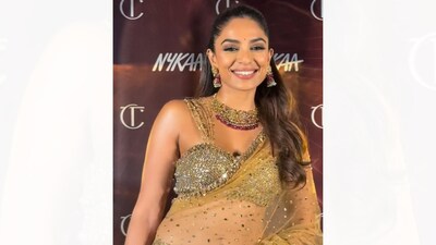 Sobhita Dhulipala stuns in a glittery contemporary lehenga-saree at the Charlotte Tilbury bridal launch, combining South Indian elegance with festive glamour. (Image: thecidhant/ instagram)