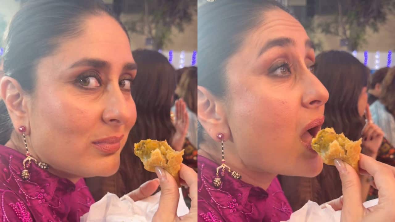 Kareena Kapoor enjoys eating a samosa at Taimur’s school annual day, tells Karan Johar, “I am not on a diet"