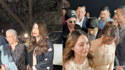 Several videos circulating on social media on Wednesday showed Abhishek Bachchan and Aishwarya Rai arriving together at the Ambani School Annual Day.