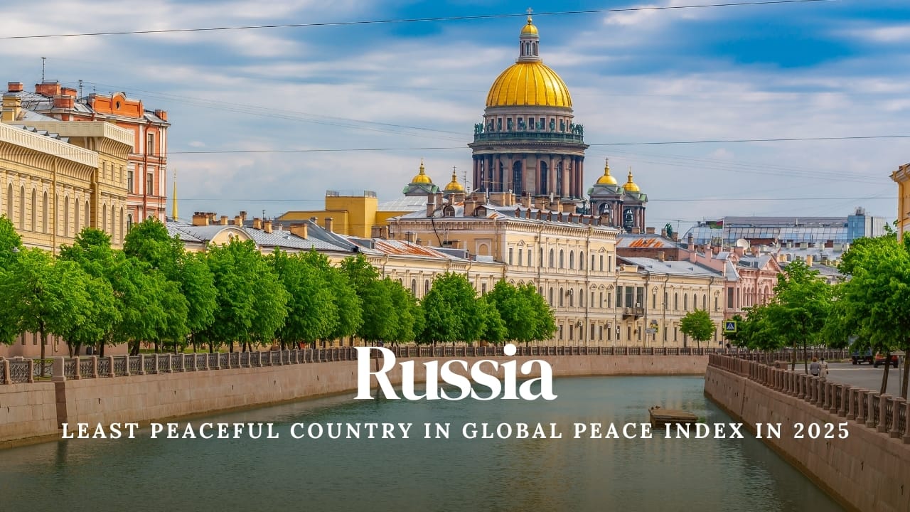 Russia ranked the world’s least peaceful country in the Global Peace Index 2025 — here’s what led to the fall