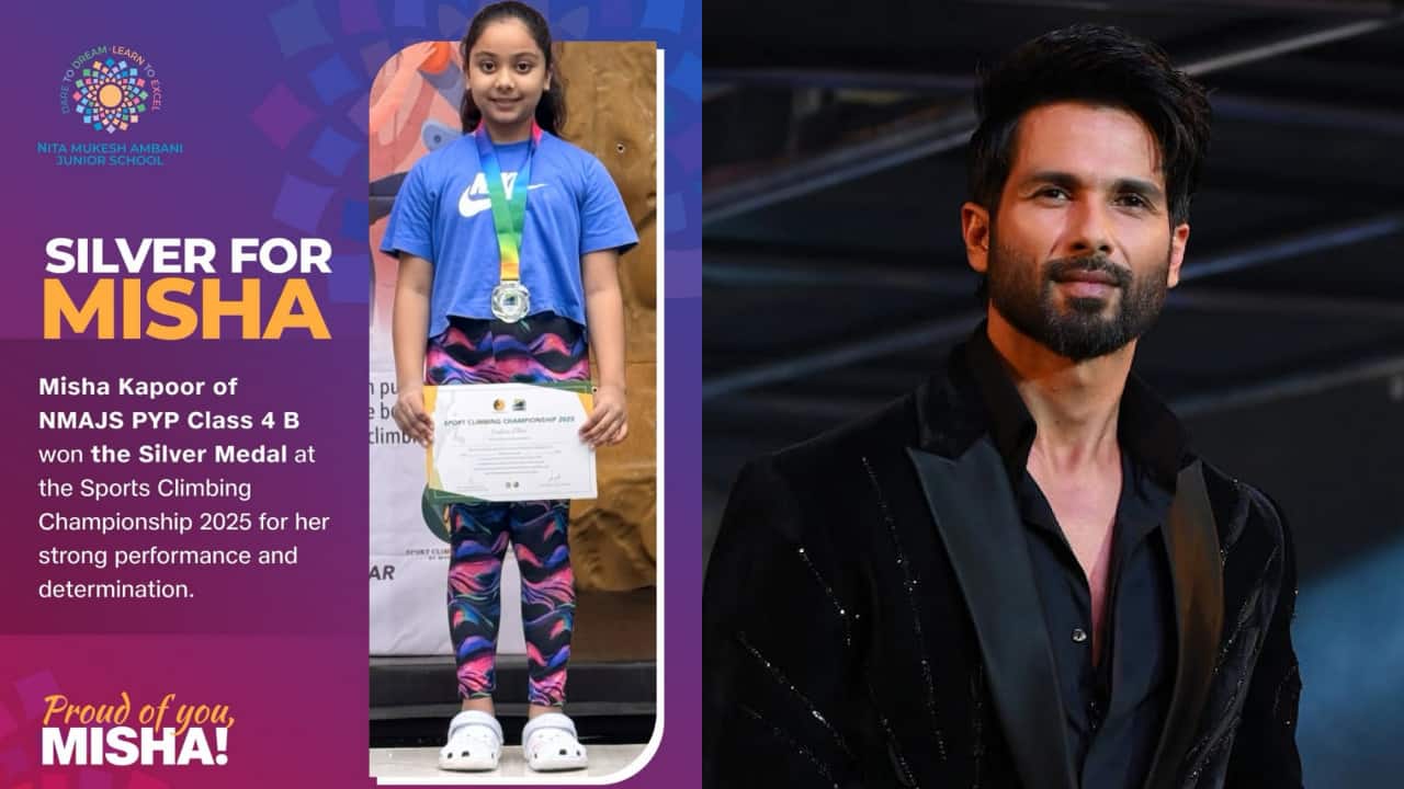 Shahid Kapoor’s daughter Misha Kapoor wins silver medal at Sports Climbing Championship at her school
