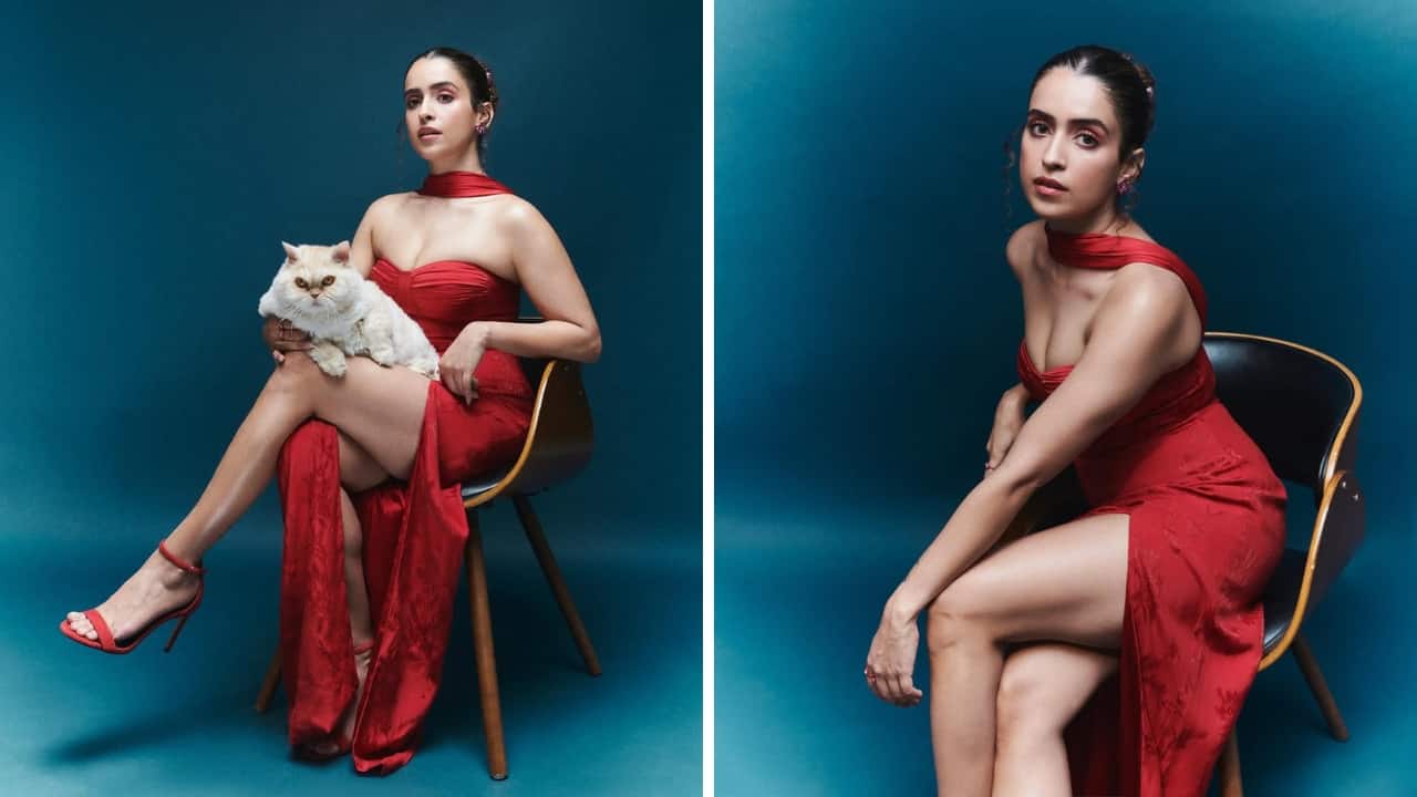 Sanya Malhotra: If you want the hottest fiery fit, Sanya Malhotra serves as a fine example. Her gathered-bust gown with a floral jacquard body features a stylish side slit. To make it more glamorous, there’s also a pure silk satin scarf. It’s styled with trendy, minimal pieces for a chic appearance.