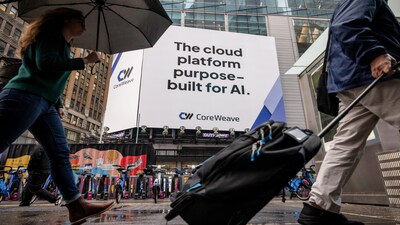 Neocloud provider CoreWeave Inc. has lost about two-thirds of its market value since hitting a high in June. (Bloomberg image)