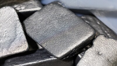 Neodymium-praseodymium metal ingots at the Australia Strategic Materials Ltd.'s Korean Metals Plant, in the Ochang Foreign Investment Zone, in Cheongju, South Korea, on Tuesday, June 10, 2025. Australian Strategic Materials Ltd. produces alloys for magnets at a plant in South Korea. Photographer: SeongJoon Cho/Bloomberg