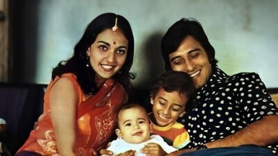 Vinod Khanna with his first wife Geetanjali