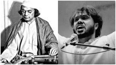 Poet Kazi Nazrul Islam (R) Osman Hadi.