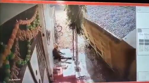 Video: Gwalior man, 90, killed as gravel-laden dump truck overturns on him