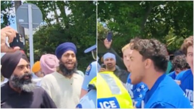 Police officers positioned themselves between the two groups, allowing the procession — involving hundreds of participants — to continue safely. (Image credit: @BrianTamakiNZ/X)